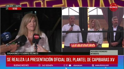 La palabra de las autoridades en la presentaci&oacute;n oficial del plantel Capibaras XV